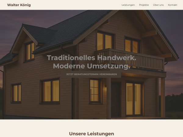 Beispiel: Zimmermannsbetrieb